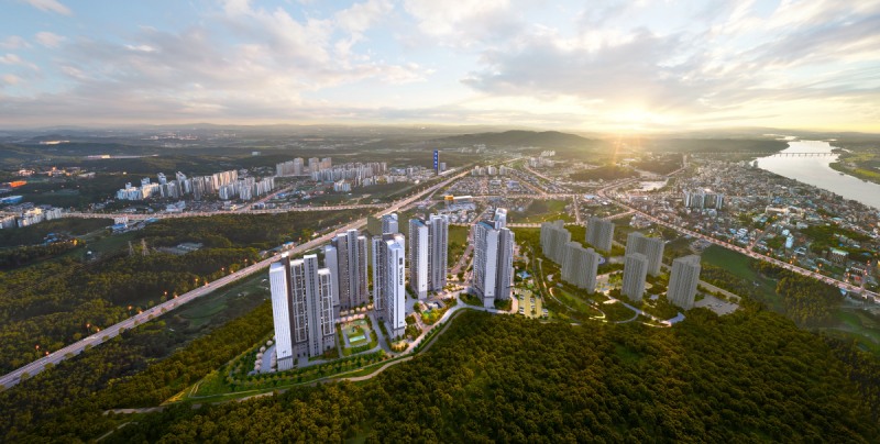 더샵 여주역더퍼스트 항공 조감도. /사진제공=포스코이앤씨