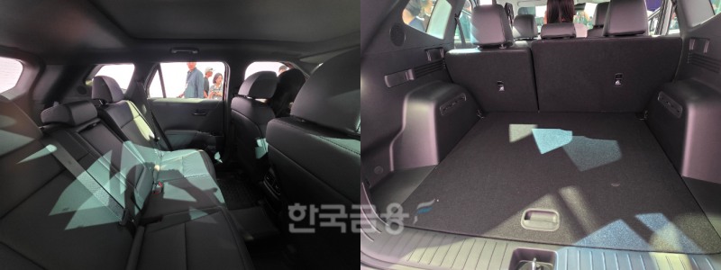 현대차 디 올 뉴 투싼 뒷좌석(왼쪽), 트렁크 이미지. / 사진=김재훈 기자