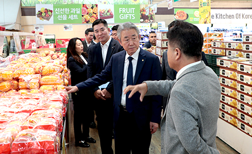 강호동 농협중앙회장, 미국 현장경영…농식품 수출 확대 박차