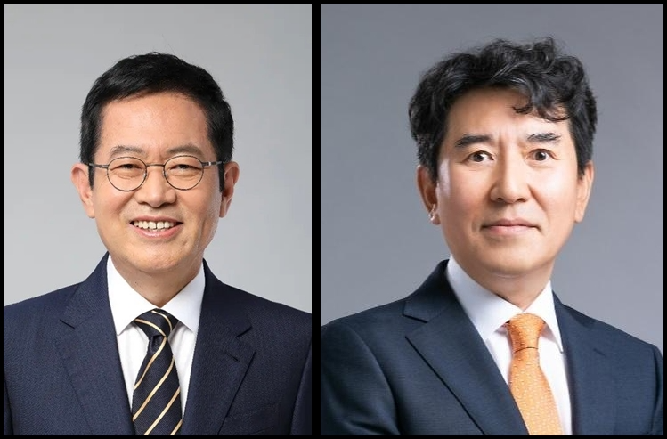 박남춘 전 인천시장(왼쪽), 김문권 전 이스타항공 대표./ 사진=인천시·이스타항공