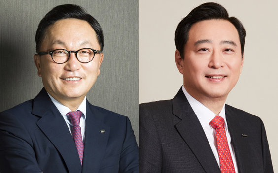 (사진 왼쪽) 박현주 미래에셋금융그룹 회장, (사진 오른쪽) 김남구 한국금융지주 대표이사 회장 / 사진제공= 각사