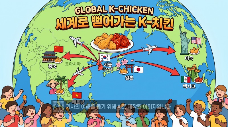 국내 치킨 프랜차이즈들이 해외 진출을 확대하고 있다. /사진=생성형 AI