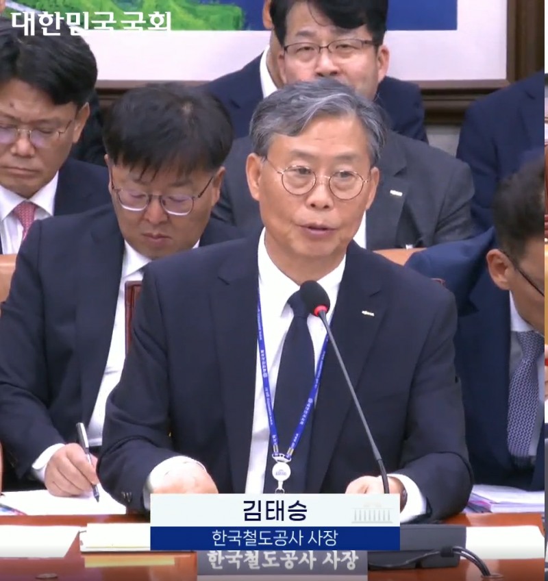 김태승 한국철도공사 사장./ 사진=국회방송 캡처