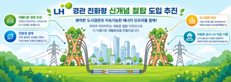 LH 경관 친화형 신개념 철탑 도입 추진 이미지. /사진제공=LH