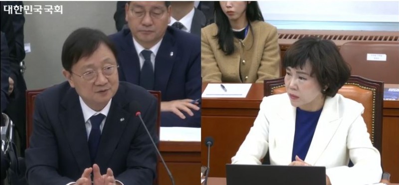 이찬진 금융감독원장이 22일 진행된 국회 정무위원회의 금융 종합감사에서 전현희 민주당 의원의 질문에 답하고 있다. / 사진=국회 의사중계시스템 갈무리
