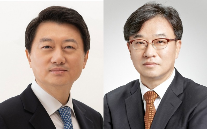 장호진 현대지에프홀딩스 부회장(왼쪽), 박홍진 현대그린푸드 부회장/사진제공=현대백화점그룹