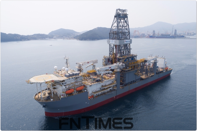 대우조선해양이 건조해 인도한 트랜스오션社 드릴십 모습. 사진=대우조선해양.