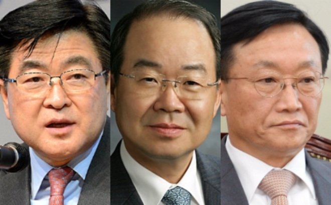 권오갑(왼쪽부터) 현대중공업 사장, 정성립 대우조선해양 사장, 박대영 삼성중공업 사장. 사진=각사.