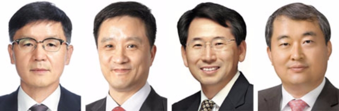 정찬수 사장(왼쪽부터), 김형국 사장, 엄태진 사장, 이상기 부사장.