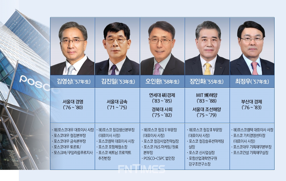 포스코 회장 후보. 사진=포스코.