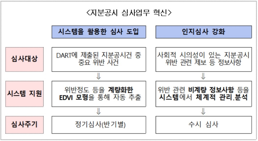 금감원, 지분공시 중요사건 핀셋검사…인지심사 강화