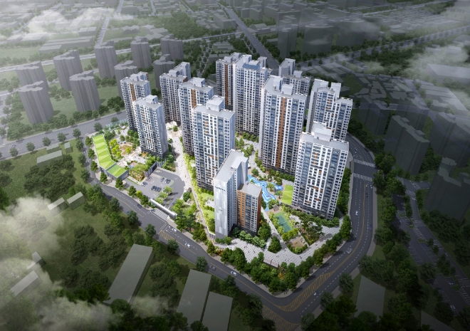 한화건설 '포레나 천안 두정' 조감도. /사진=한화건설