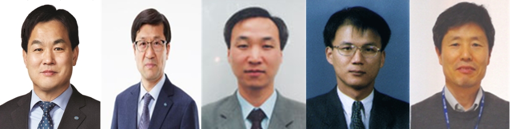 (왼쪽부터) 김진균 신임 경영전략그룹장(수석부행장), 그리고 집행부행장인 김철환 신임 기업그룹장, 양기욱 개인그룹장, 최종대 여신지원그룹장, 박종훈 IT그룹장. / 사진= Sh수협은행