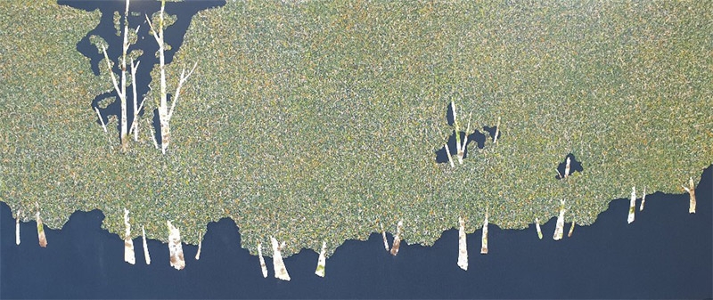 ▲이재순 Shape of Heart 116.8×50.0 Mixed media on canvas 2020 2