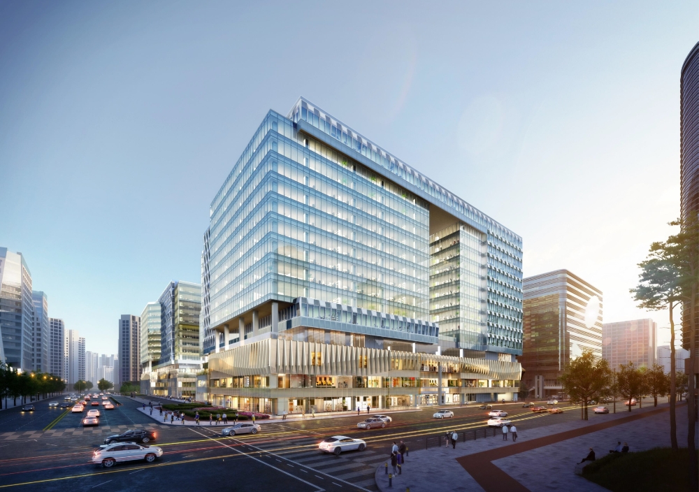 판교 알파돔 6-1블록 건물 투시도