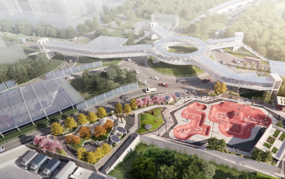 판링 우회도로공사 조감도1_렁역타우 교차로 / 사진=대우건설