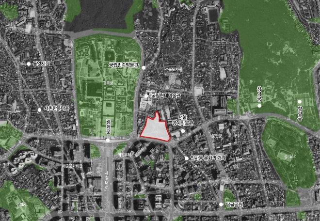 송현동 부지 위치도. 사진=서울시청.