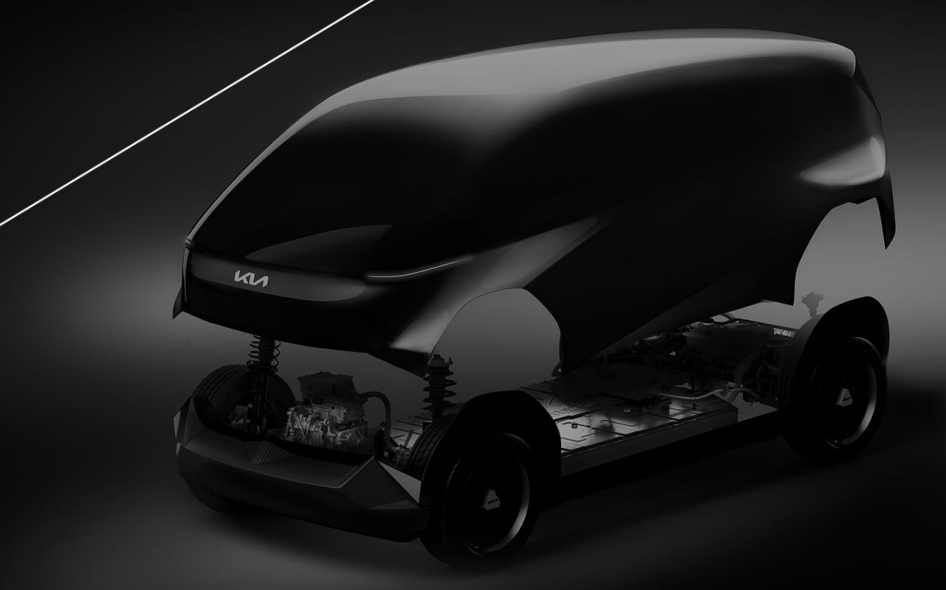 스케이트보드 플랫폼에 기반한 PBV 예시 사진. 출처=기아.