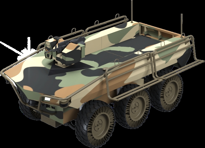 한화디펜스는 자사가 개발하는 인공지능 기반 최첨단 다목적무인차량이 올 하반기 군 시범운용에 투입된다고 밝혔다. 사진=한화디펜스.