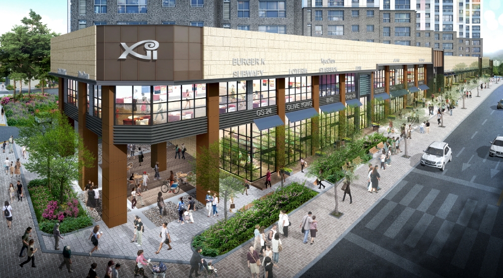 신천센트럴자이 단지내 상가 투시도 / 사진=GS건설