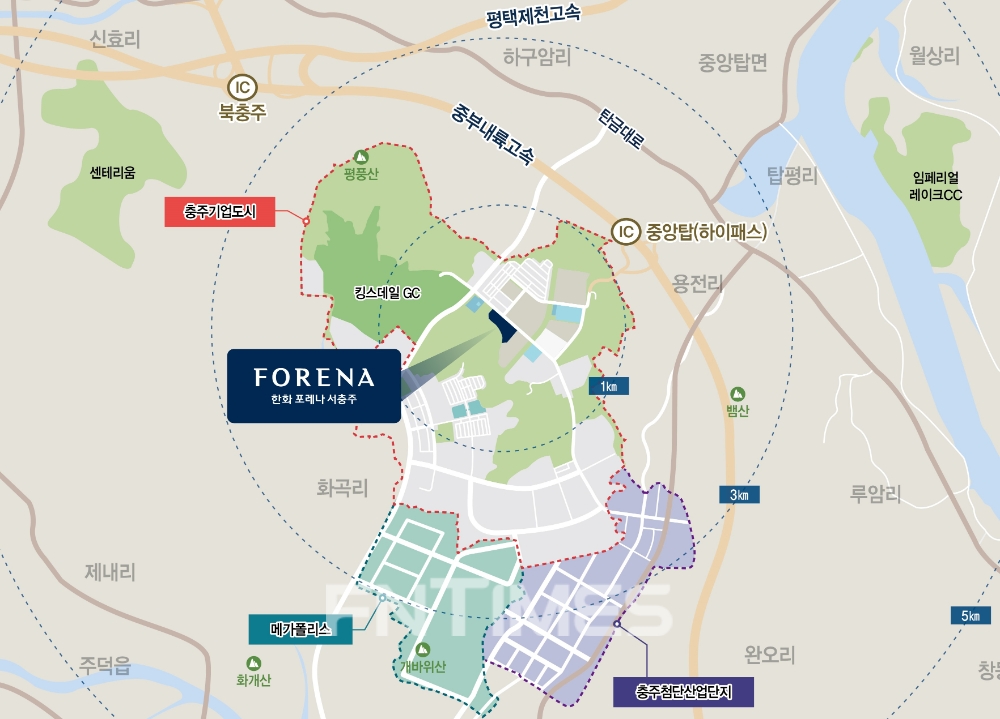 ‘한화 포레나 서충주’ 위치도 / 자료제공=한화건설