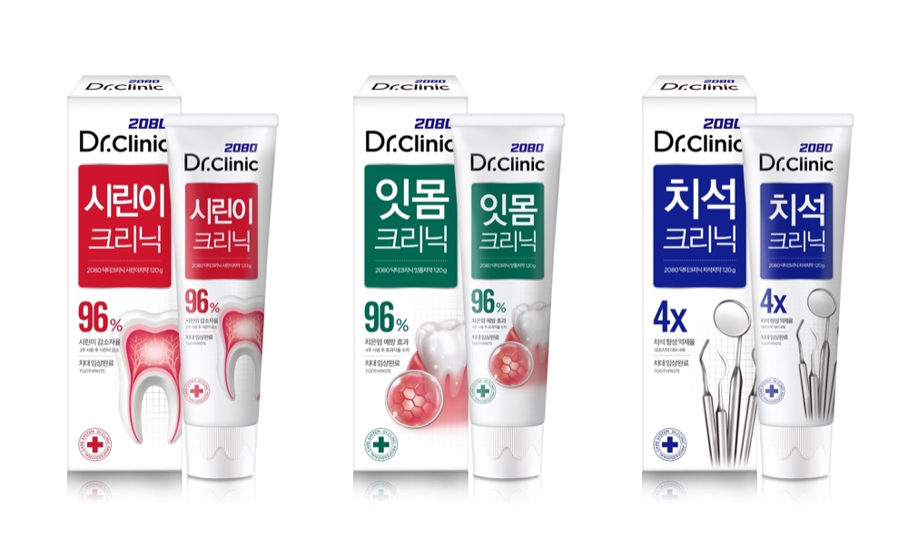 2080 닥터크리닉 치약 3종/사진제공=애경산업