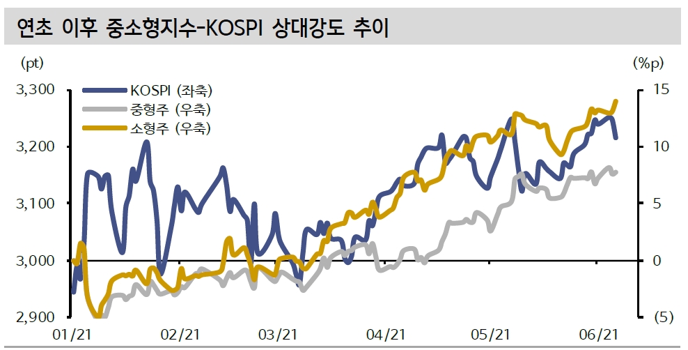 중소형주 상대적 강세 지속…당장 코스피 의미있는 추세전환은 일러 - 신금투