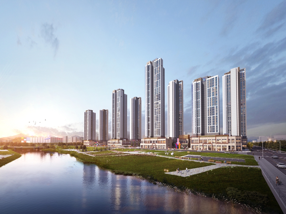 ‘고덕신도시 유보라 더크레스트’ 투시도. / 사진=반도건설