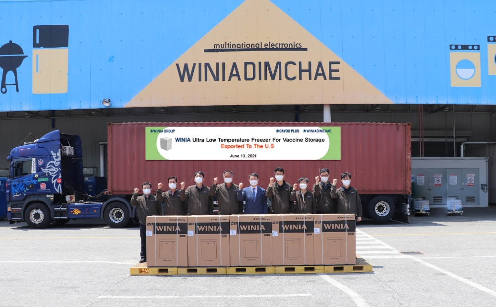 위니아딤채가 백신보관용 혈액냉동고를 미국 수출에 이어 국내에서도 본격 판매에 나선다. 사진=위니아딤채