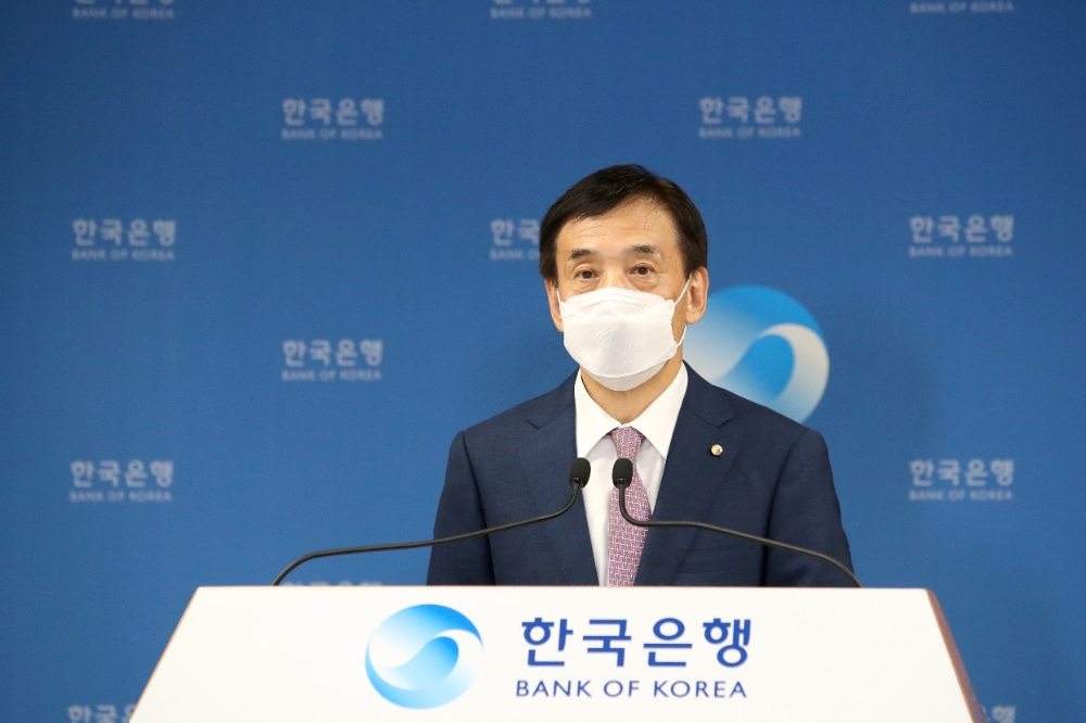 이주열 한국은행 총재가 26일 오전 서울 중구 한국은행에서 열린 통화정책방향 기자간담회에서 발언하고 있다. / 사진제공= 한국은행(2021.08.26)