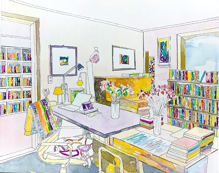 ▲ at home 1 watercolor on paper 31cm.46cm 2021