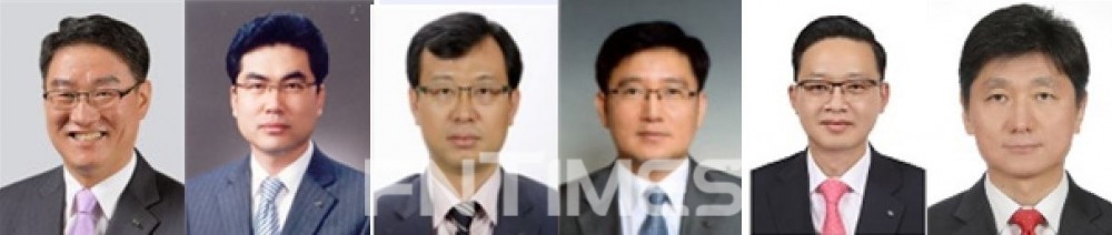 2022년 임원 인사를 통해 상무에 신규 선임된 (왼쪽부터) 박동희 DGB대구은행 환동해본부장 겸 부울경본부장, 우주성 대구은행 준법감시인, 이종우 대구은행 자금시장본부장, 서준진 대구은행 경북본부장, 강정훈 DGB금융지주 그룹미래기획총괄 겸 경영지원실장 겸 이사회사무국장, 유충식 정보보호최고책임자./사진=DGB금융그룹