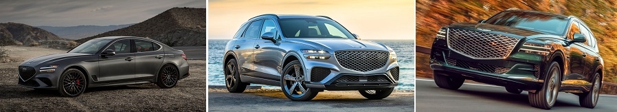 (왼쪽부터) 제네시스 G70, GV70, GV80.