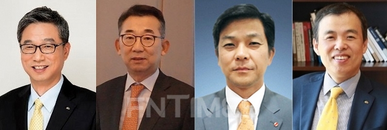 (왼쪽부터) 허인 KB금융지주 부회장, 김군호 에프앤가이드 대표, 조철희 아샘자산운용 대표, 조재민 신한자산운용 대표./사진=한국금융 DB