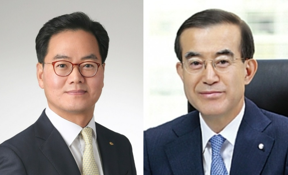 왼쪽부터 황수남 KB캐피탈 대표와 설영오 전 신한캐피탈 대표. /사진제공=각 사