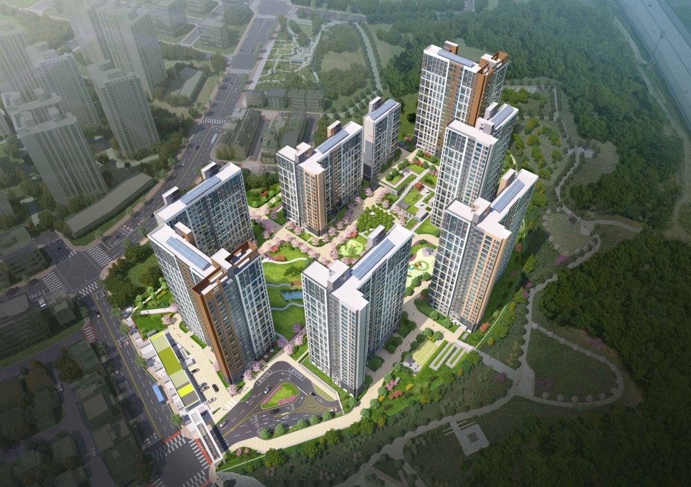 우미건설의 '리듬시티 우미린' 조감도./사진제공=함스피알