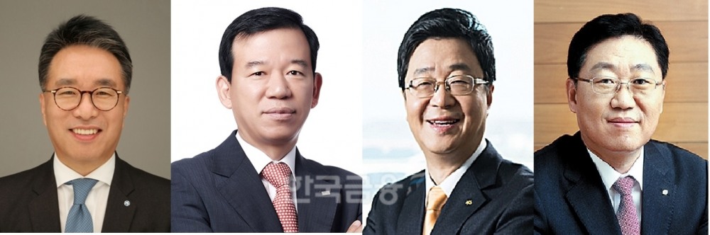 제6대 금융투자협회장 선거 출마를 공식화한 (왼쪽부터) 서명석 전 유안타증권(대표 궈밍쩡) 대표이사 사장, 서유석 전 미래에셋자산운용(대표 최창훈‧이병성) 대표이사 사장, 전병조 전 KB증권(대표 김성현‧박정림) 대표이사 사장 및 연임 도전 가능성이 점쳐지는 나재철 현 금융투자협회장./사진=〈한국금융신문〉