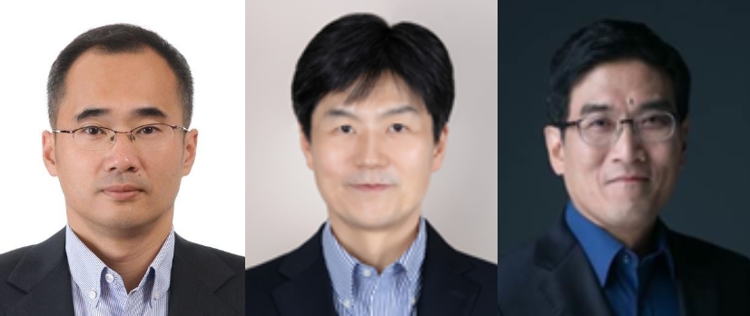 (왼쪽부터) 김우준 삼성전자 DX부문 네트워크사업부장 사장, 남석우 삼성전자 글로벌 제조&인프라총괄 제조담당 사장, 송재혁 삼성전자 DS부문 CTO 겸)반도체연구소장 사장. 사진=삼성전자