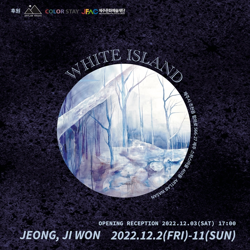 ▲정지원 개인전 'WHITE ISLAND' 전시 포스터