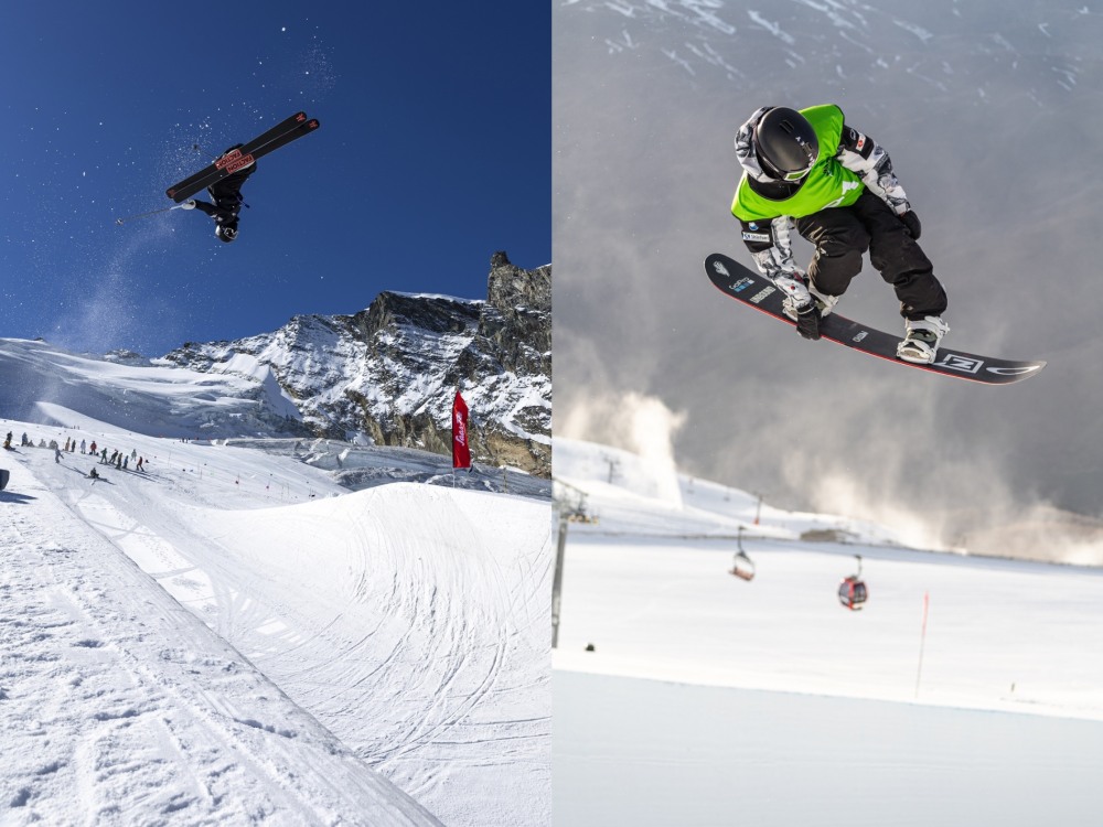 롯데스키팀 이승훈 선수(사진 왼쪽), 이채운 선수 경기모습./ 사진제공 = 롯데지주