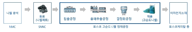 포스코그룹 고순도니켈 정제사업 개요도. /사진=포스코그룹.