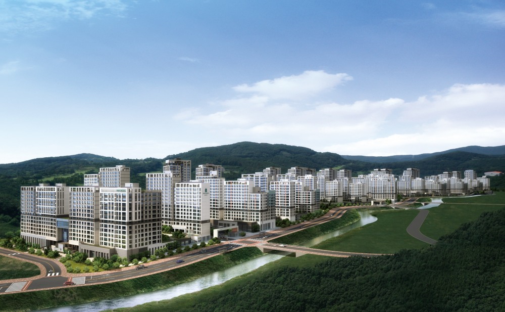 동탄 파크릭스 투시도./사진제공=현대건설