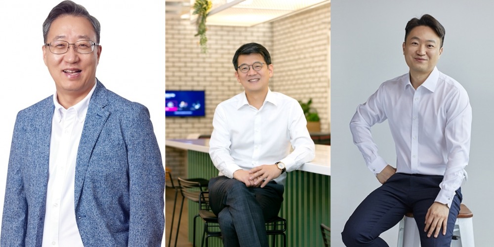 윤호영 카카오뱅크 대표(왼쪽)와 서호성 케이뱅크 은행장(가운데), 홍민택 토스뱅크 대표(오른쪽). /사진제공=각사