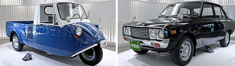 기아 T-600(왼쪽)과 브리사 복원모델. 사진제공=기아.