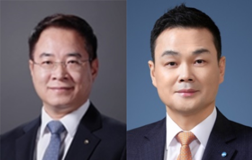 이석태 전 우리은행 국내영업부문장(왼쪽), 강신국 전 우리은행 기업투자금융부문장./사진제공=우리금융