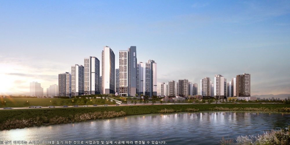 더샵 탕정 인피니티시티 3차 전체투시도