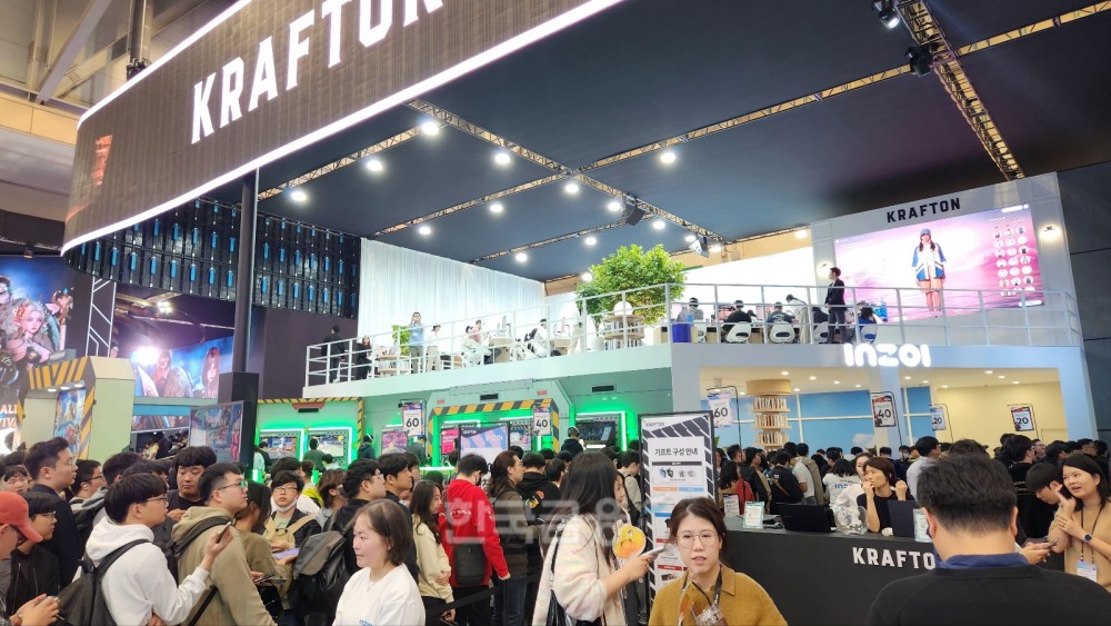 지스타 2024 크래프톤 부스 전경. / 사진=김재훈 기자