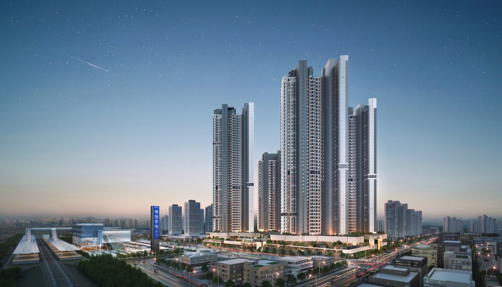 청주테크노폴리스 하트리움 더 메트로 단지 투시도