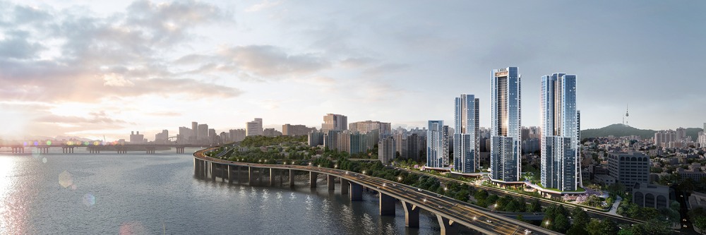 용산 산호아파트 주택재건축 정비사업 조감도 / 사진제공=롯데건설