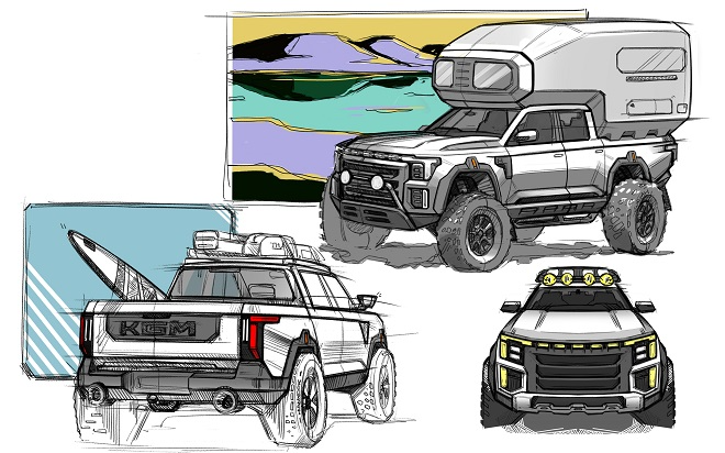 KGM 무쏘 라인업 스케치